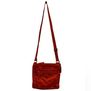 Coach Red Monogrammed Crossbody Bag See Descript / Photos